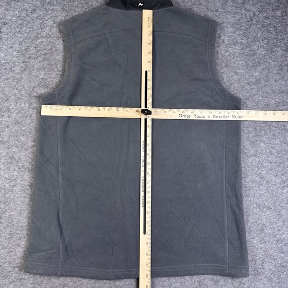 Marmot Vest Mens Large Gray Polartec Fleece Pockets Orange Lawn Tennis Club - Picture 6 of 11